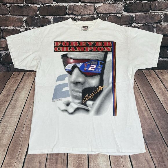 Oneita Other - Vintage 90s Rusty Wallace Forever Champion Miller Lite Racing T-Shirt Size XL
